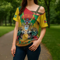 Guyana Emancipation Day Cross Shoulder Shirt Guyanese And Pride - Wonder Print Shop