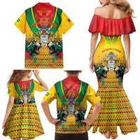 Guyana Emancipation Day Family Matching Mermaid Dress and Hawaiian Shirt Guyanese And Pride - Wonder Print Shop