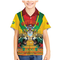 Guyana Emancipation Day Family Matching Mermaid Dress and Hawaiian Shirt Guyanese And Pride - Wonder Print Shop