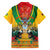 Guyana Emancipation Day Family Matching Off The Shoulder Long Sleeve Dress and Hawaiian Shirt Guyanese And Pride - Wonder Print Shop