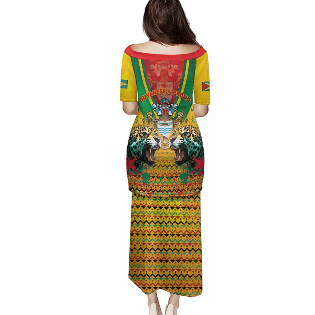 Guyana Emancipation Day Family Matching Puletasi and Hawaiian Shirt Guyanese And Pride - Wonder Print Shop