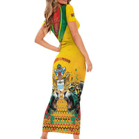 Guyana Emancipation Day Family Matching Short Sleeve Bodycon Dress and Hawaiian Shirt Guyanese And Pride - Wonder Print Shop