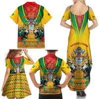 Guyana Emancipation Day Family Matching Summer Maxi Dress and Hawaiian Shirt Guyanese And Pride - Wonder Print Shop