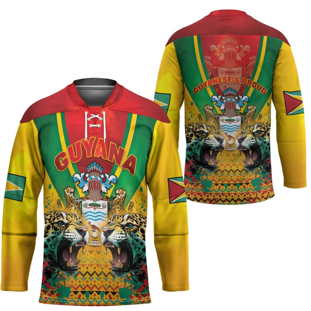 Guyana Emancipation Day Hockey Jersey Guyanese And Pride - Wonder Print Shop
