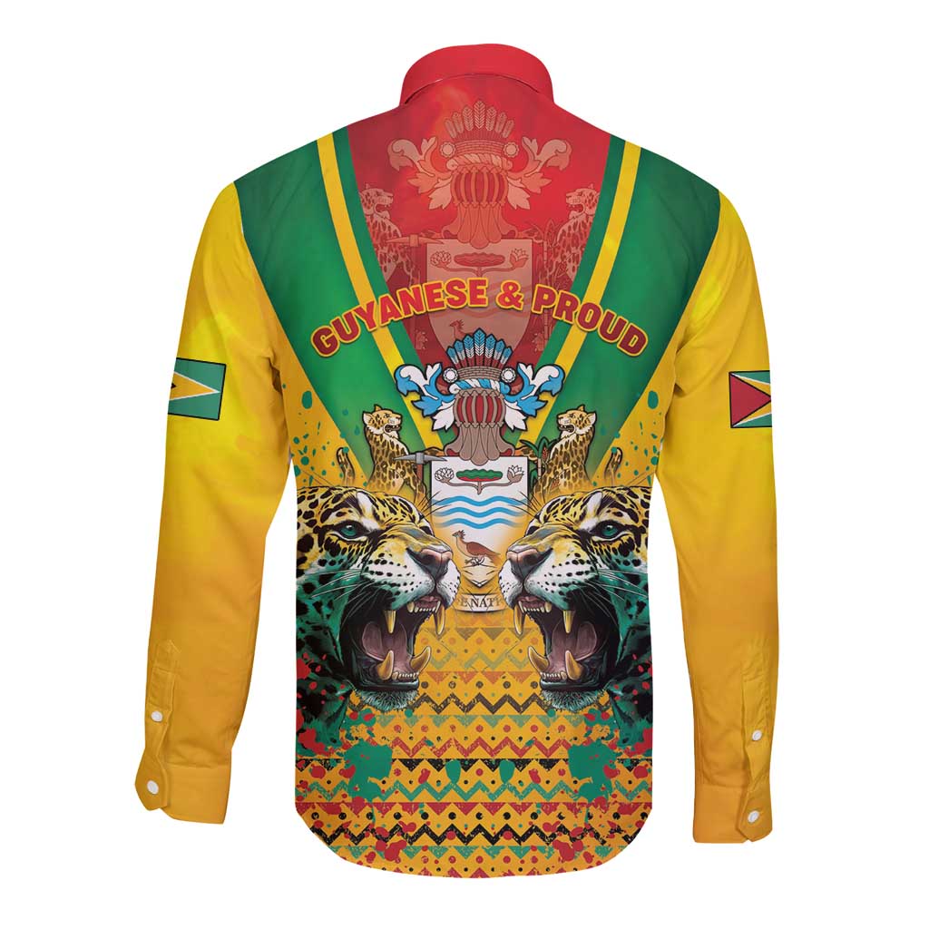 Guyana Emancipation Day Long Sleeve Button Shirt Guyanese And Pride - Wonder Print Shop