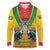 Guyana Emancipation Day Long Sleeve Polo Shirt Guyanese And Pride - Wonder Print Shop