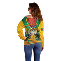 Guyana Emancipation Day Off Shoulder Sweater Guyanese And Pride - Wonder Print Shop