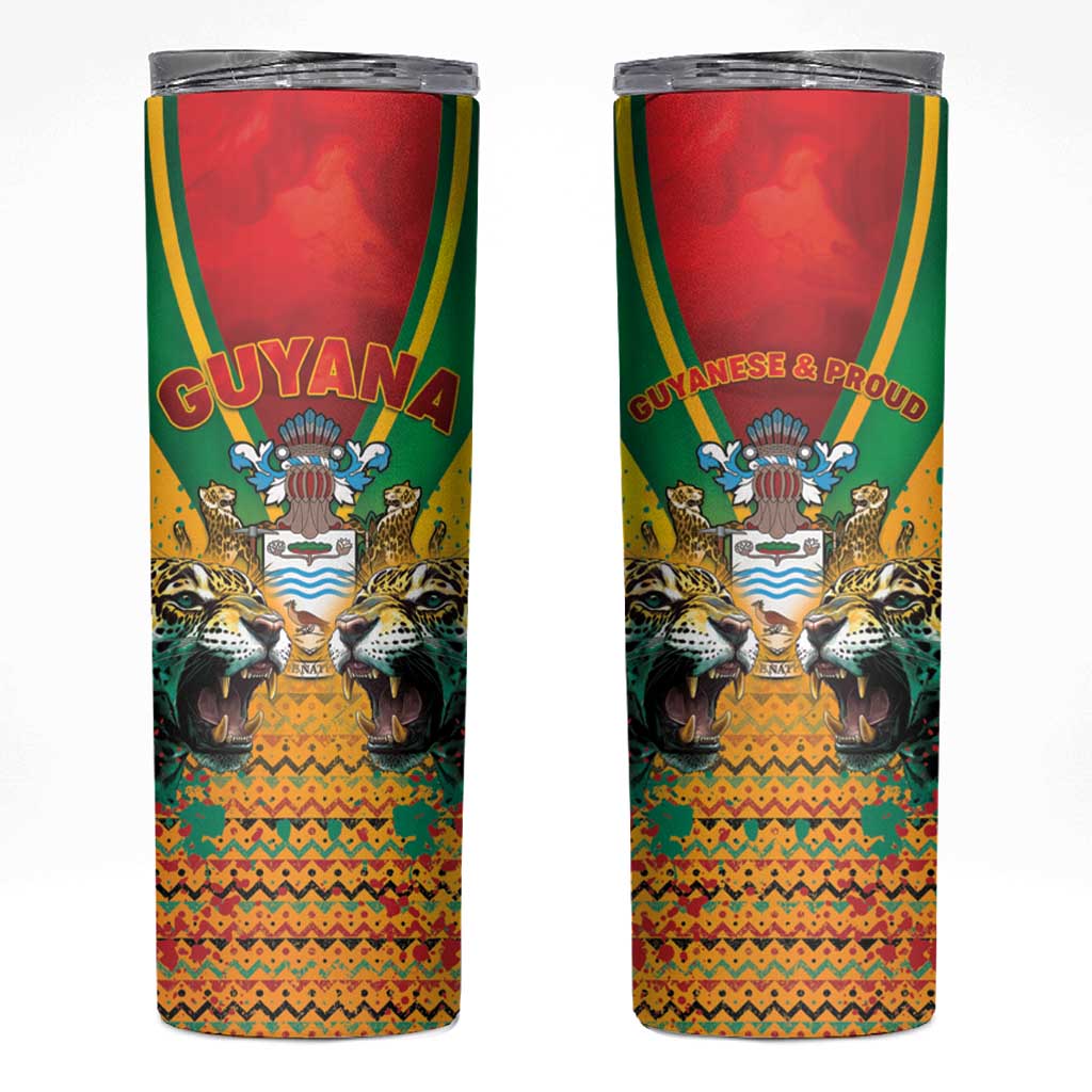 Guyana Emancipation Day Skinny Tumbler Guyanese And Pride - Wonder Print Shop