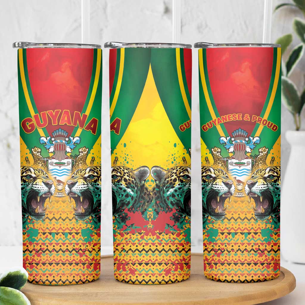 Guyana Emancipation Day Skinny Tumbler Guyanese And Pride - Wonder Print Shop