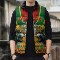 Guyana Emancipation Day Sleeveless Puffer Jacket Guyanese And Pride - Wonder Print Shop