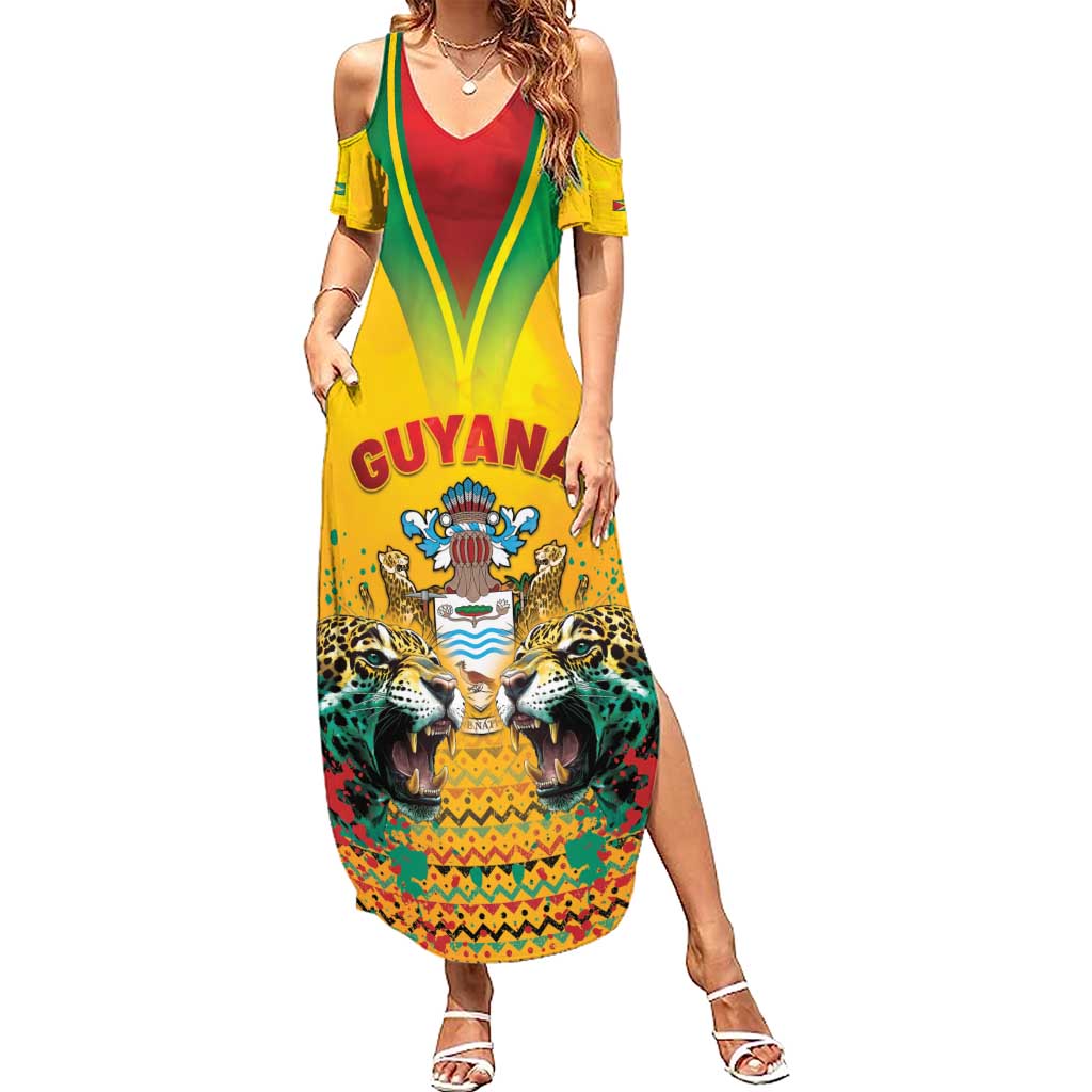 Guyana Emancipation Day Summer Maxi Dress Guyanese And Pride - Wonder Print Shop