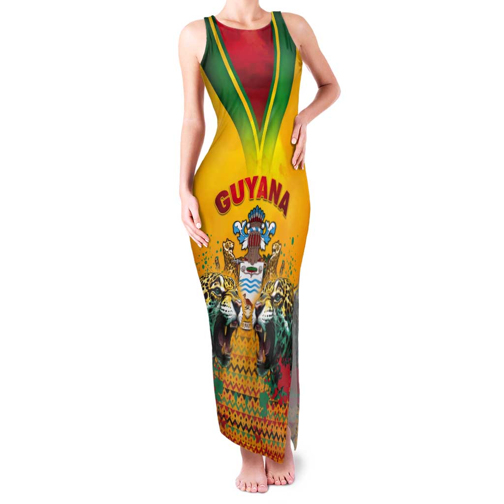 Guyana Emancipation Day Tank Maxi Dress Guyanese And Pride - Wonder Print Shop