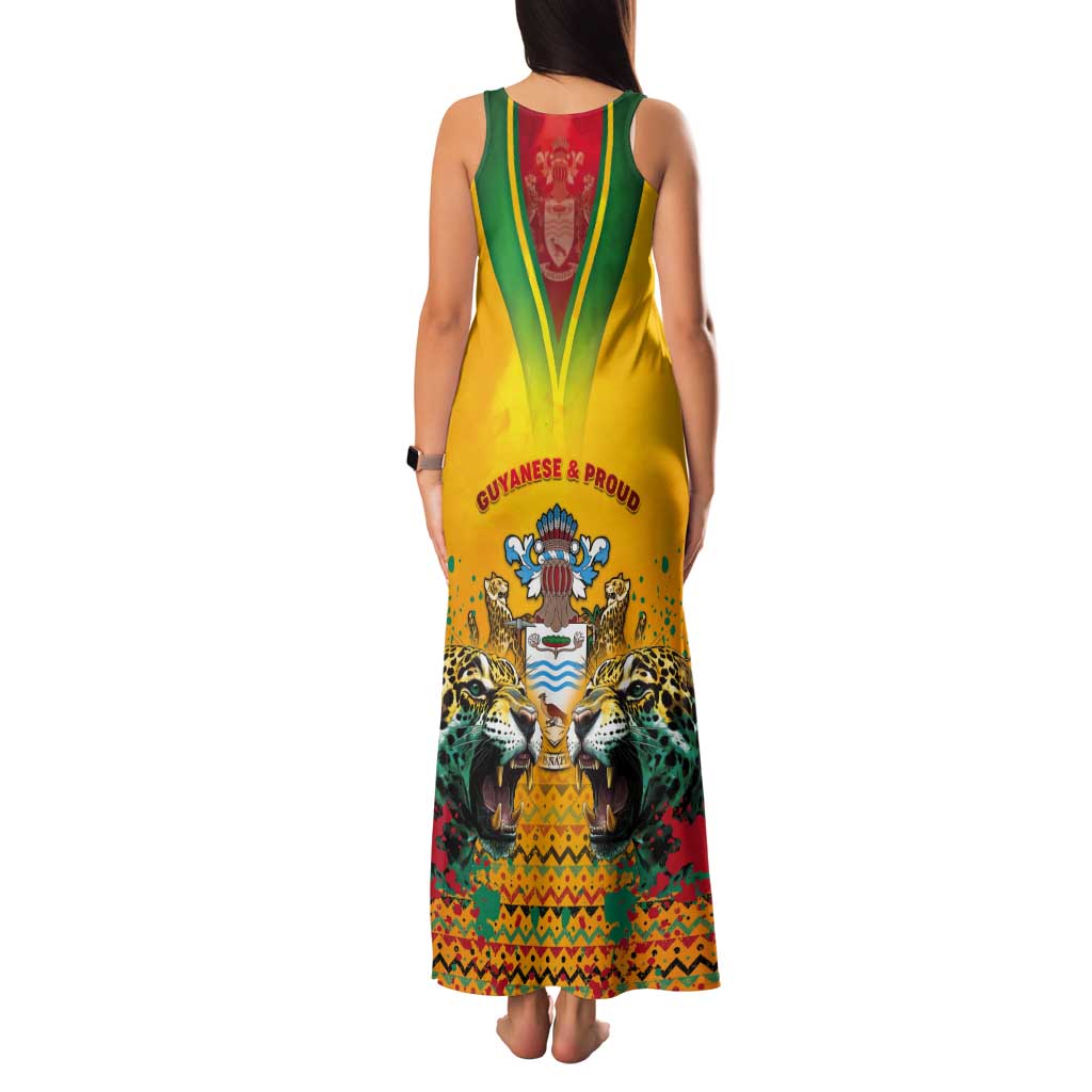 Guyana Emancipation Day Tank Maxi Dress Guyanese And Pride - Wonder Print Shop