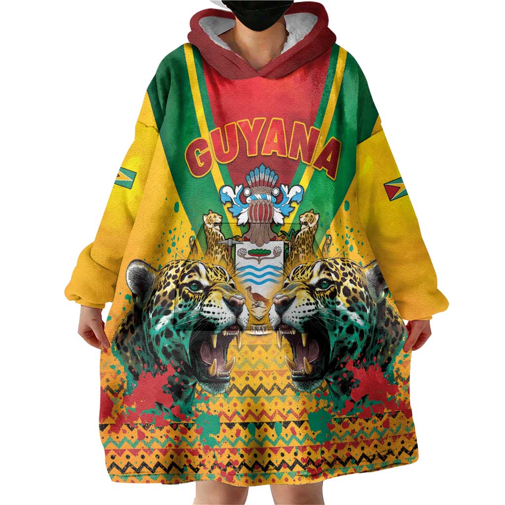 Guyana Emancipation Day Wearable Blanket Hoodie Guyanese And Pride - Wonder Print Shop
