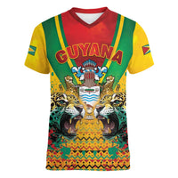 Guyana Emancipation Day Women V-Neck T-Shirt Guyanese And Pride - Wonder Print Shop
