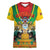 Guyana Emancipation Day Women V-Neck T-Shirt Guyanese And Pride - Wonder Print Shop