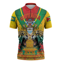 Guyana Emancipation Day Zipper Polo Shirt Guyanese And Pride - Wonder Print Shop