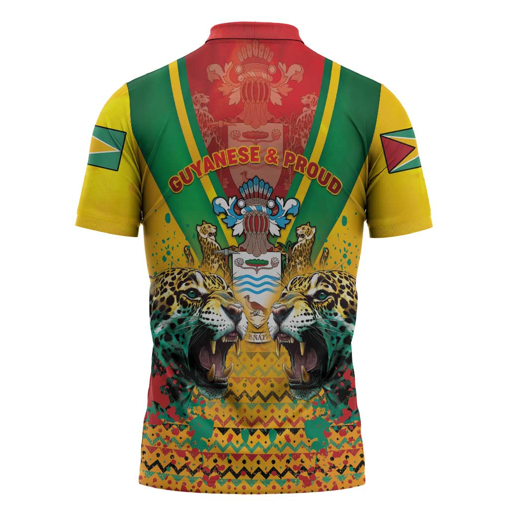 Guyana Emancipation Day Zipper Polo Shirt Guyanese And Pride - Wonder Print Shop
