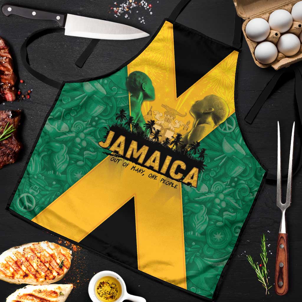 Jamaica Emancipation Day Apron Wi Likkle But Wi Tallawah - Wonder Print Shop