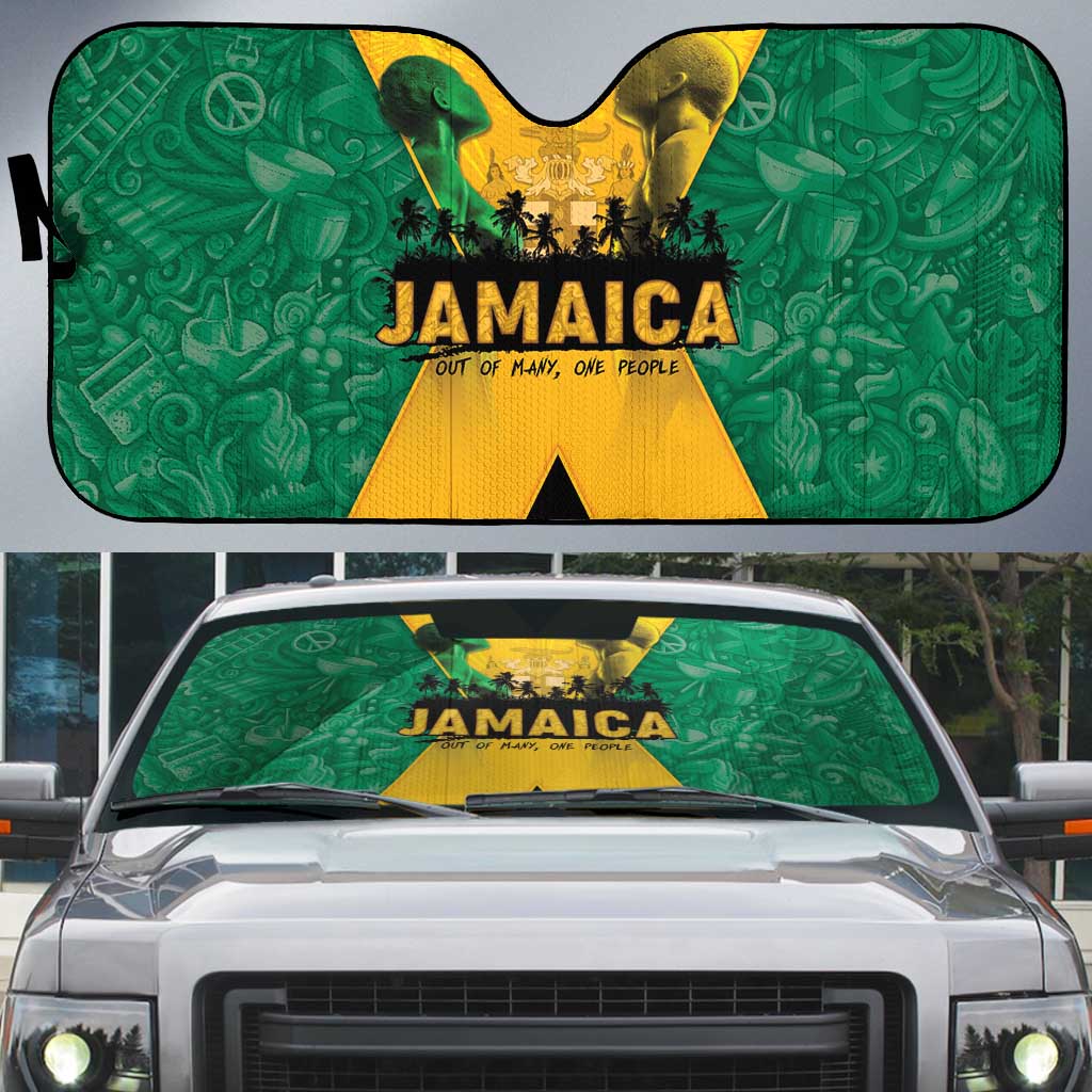 Jamaica Emancipation Day Auto Sun Shade Wi Likkle But Wi Tallawah - Wonder Print Shop