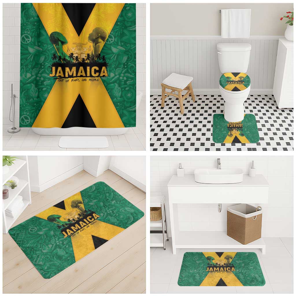 Jamaica Emancipation Day Bathroom Set Wi Likkle But Wi Tallawah - Wonder Print Shop