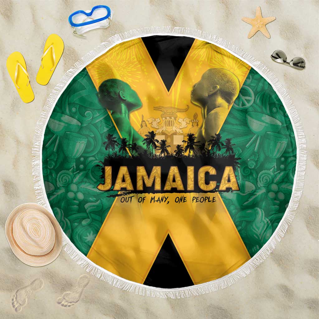Jamaica Emancipation Day Beach Blanket Wi Likkle But Wi Tallawah - Wonder Print Shop