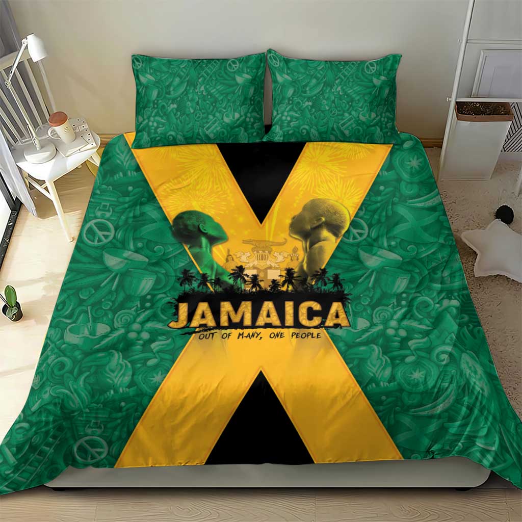 Jamaica Emancipation Day Bedding Set Wi Likkle But Wi Tallawah - Wonder Print Shop