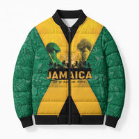 Jamaica Emancipation Day Bomber Puffer Jacket Wi Likkle But Wi Tallawah - Wonder Print Shop