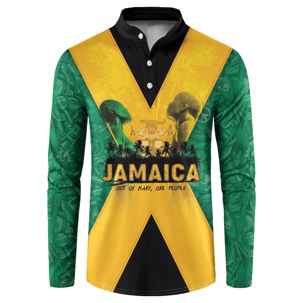 Jamaica Emancipation Day Button Sweatshirt Wi Likkle But Wi Tallawah - Wonder Print Shop