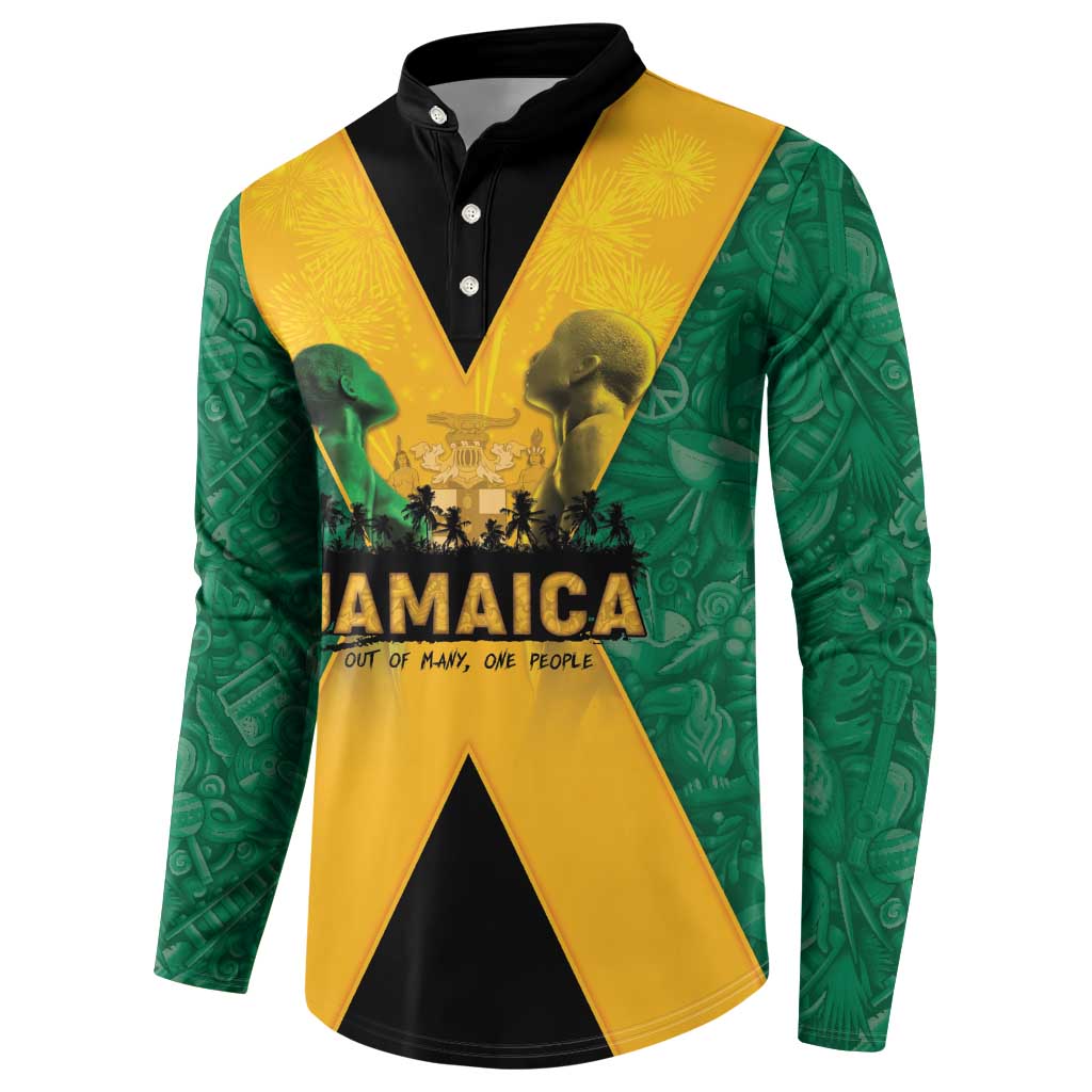 Jamaica Emancipation Day Button Sweatshirt Wi Likkle But Wi Tallawah - Wonder Print Shop