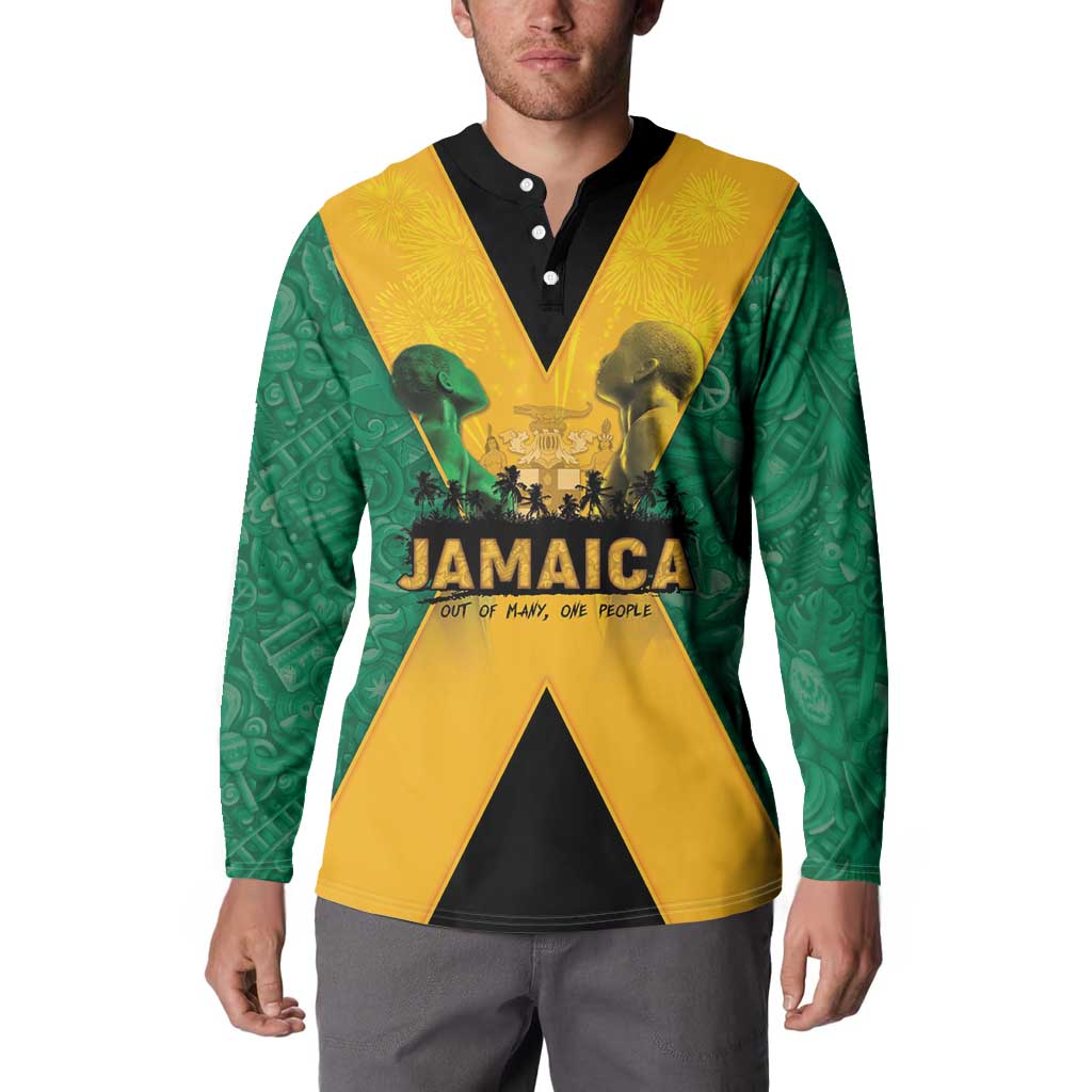 Jamaica Emancipation Day Button Sweatshirt Wi Likkle But Wi Tallawah - Wonder Print Shop