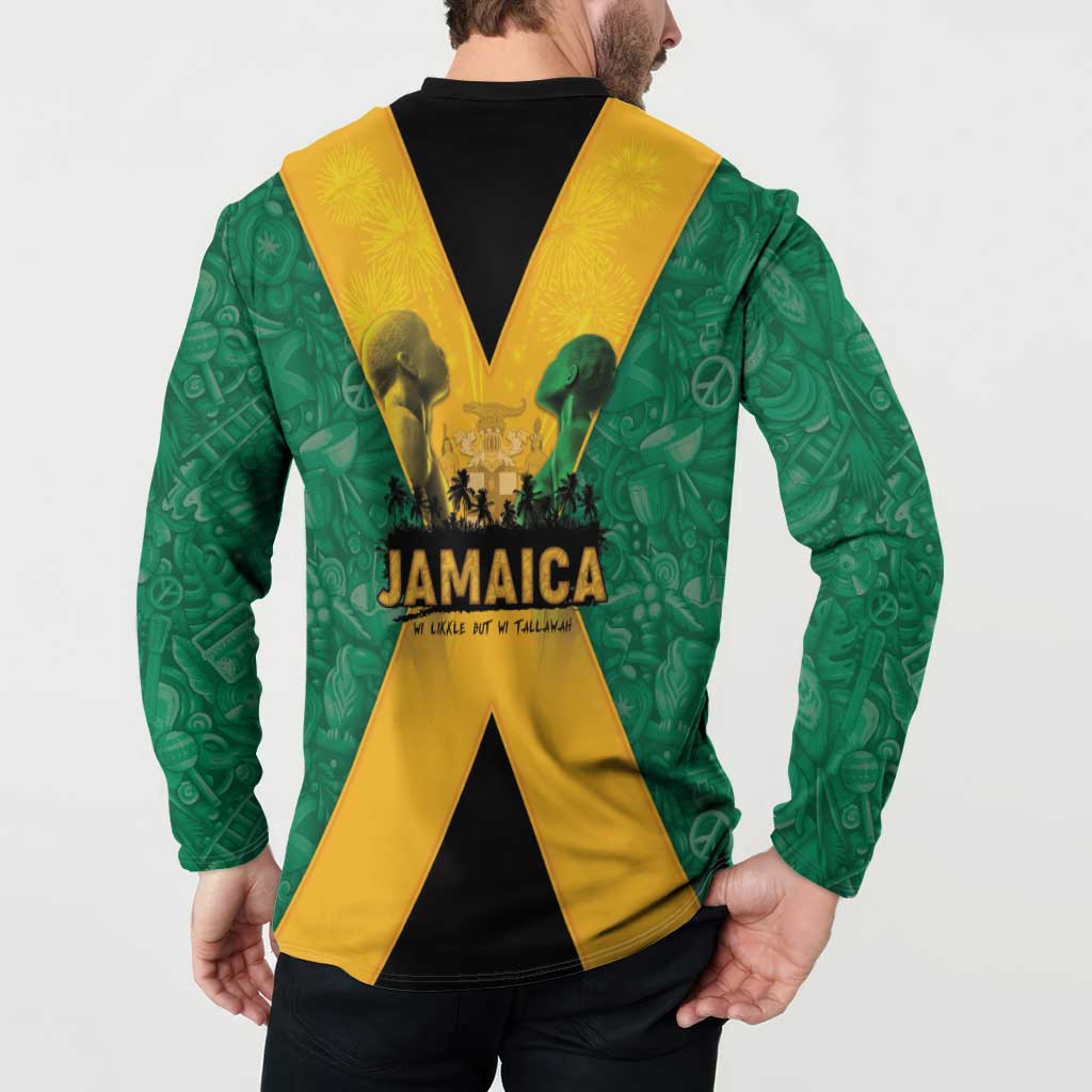 Jamaica Emancipation Day Button Sweatshirt Wi Likkle But Wi Tallawah - Wonder Print Shop