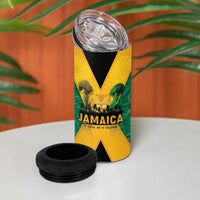 Jamaica Emancipation Day 4 in 1 Can Cooler Tumbler Wi Likkle But Wi Tallawah - Wonder Print Shop