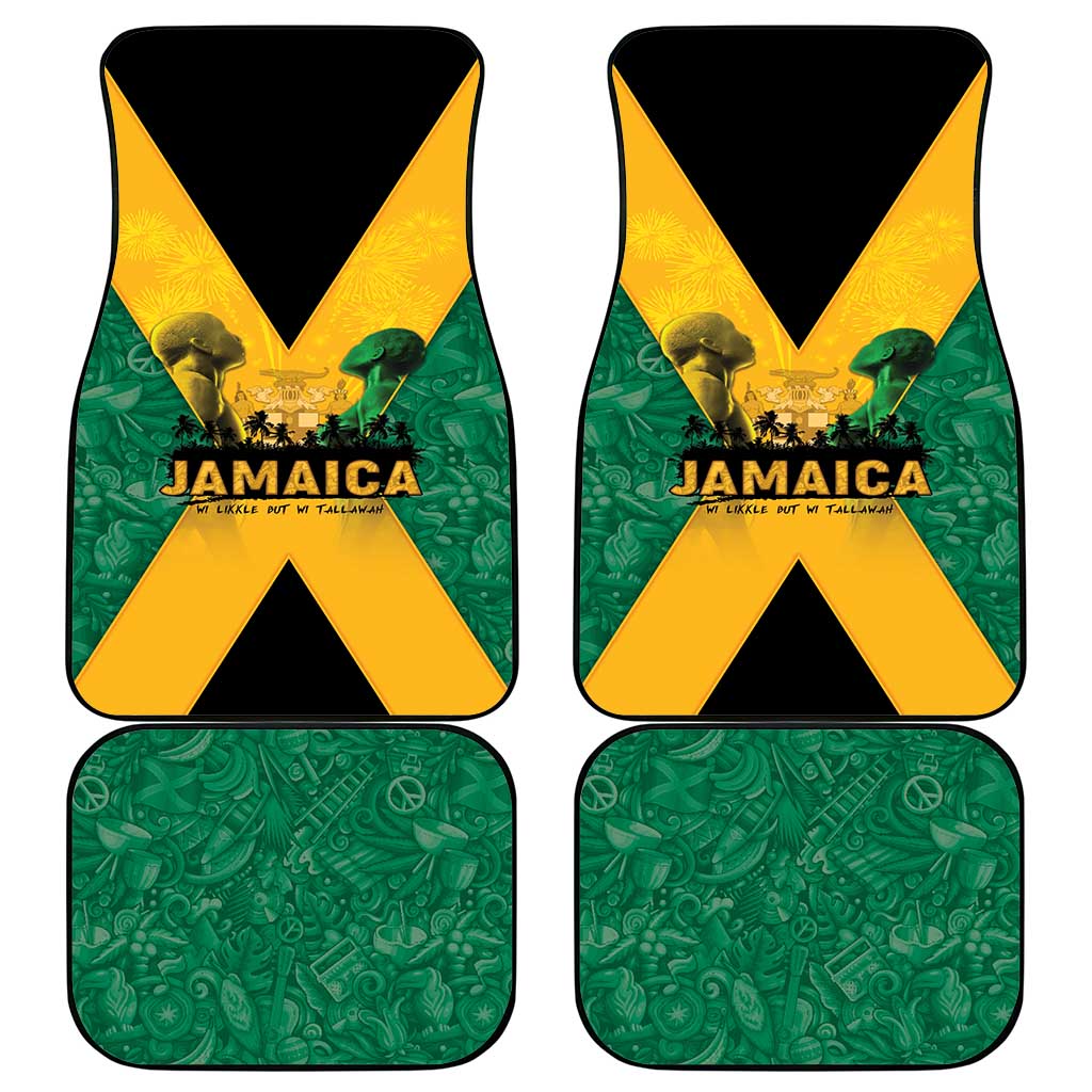 Jamaica Emancipation Day Car Mats Wi Likkle But Wi Tallawah - Wonder Print Shop