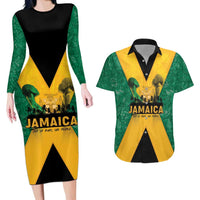 Jamaica Emancipation Day Couples Matching Long Sleeve Bodycon Dress and Hawaiian Shirt Wi Likkle But Wi Tallawah - Wonder Print Shop
