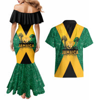 Jamaica Emancipation Day Couples Matching Mermaid Dress and Hawaiian Shirt Wi Likkle But Wi Tallawah - Wonder Print Shop