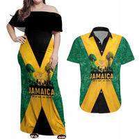 Jamaica Emancipation Day Couples Matching Off Shoulder Maxi Dress and Hawaiian Shirt Wi Likkle But Wi Tallawah - Wonder Print Shop