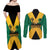 Jamaica Emancipation Day Couples Matching Off Shoulder Maxi Dress and Long Sleeve Button Shirt Wi Likkle But Wi Tallawah - Wonder Print Shop