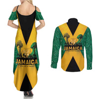 Jamaica Emancipation Day Couples Matching Summer Maxi Dress and Long Sleeve Button Shirt Wi Likkle But Wi Tallawah - Wonder Print Shop
