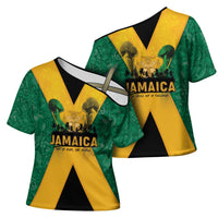 Jamaica Emancipation Day Cross Shoulder Shirt Wi Likkle But Wi Tallawah - Wonder Print Shop