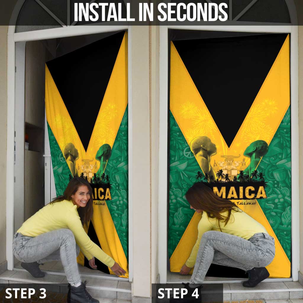 Jamaica Emancipation Day Door Cover Wi Likkle But Wi Tallawah - Wonder Print Shop