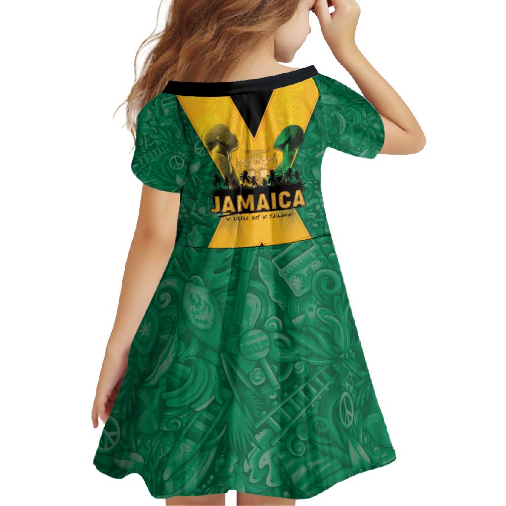 Jamaica Emancipation Day Family Matching Mermaid Dress and Hawaiian Shirt Wi Likkle But Wi Tallawah - Wonder Print Shop