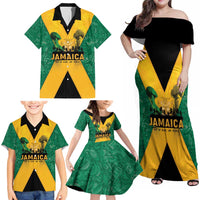 Jamaica Emancipation Day Family Matching Off Shoulder Maxi Dress and Hawaiian Shirt Wi Likkle But Wi Tallawah - Wonder Print Shop