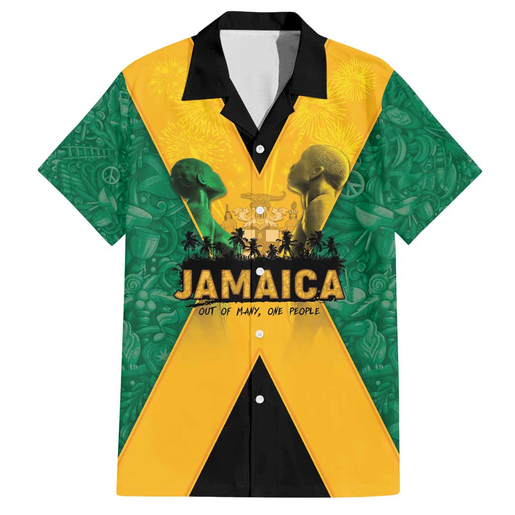 Jamaica Emancipation Day Family Matching Off Shoulder Maxi Dress and Hawaiian Shirt Wi Likkle But Wi Tallawah - Wonder Print Shop