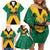 Jamaica Emancipation Day Family Matching Off Shoulder Short Dress and Hawaiian Shirt Wi Likkle But Wi Tallawah - Wonder Print Shop