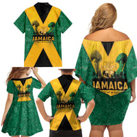 Jamaica Emancipation Day Family Matching Off Shoulder Short Dress and Hawaiian Shirt Wi Likkle But Wi Tallawah - Wonder Print Shop