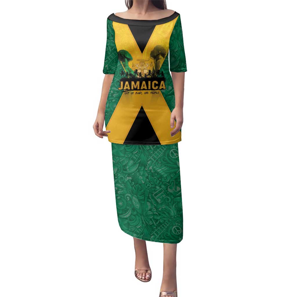 Jamaica Emancipation Day Family Matching Puletasi and Hawaiian Shirt Wi Likkle But Wi Tallawah - Wonder Print Shop