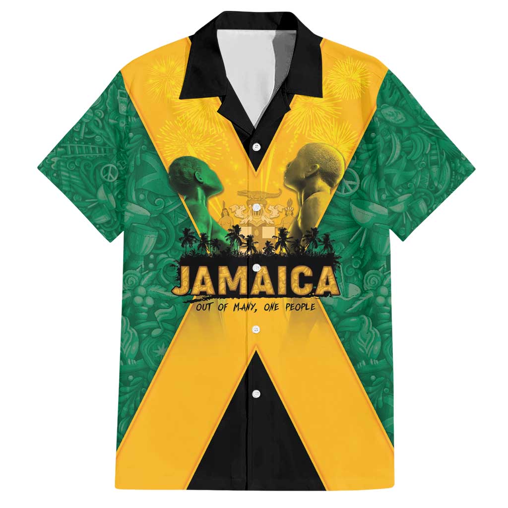 Jamaica Emancipation Day Family Matching Short Sleeve Bodycon Dress and Hawaiian Shirt Wi Likkle But Wi Tallawah - Wonder Print Shop