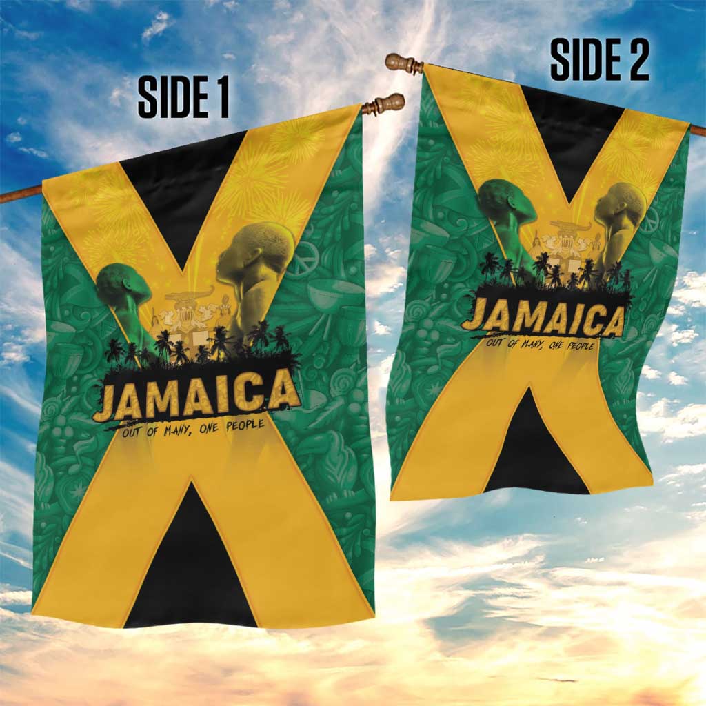 Jamaica Emancipation Day Garden Flag Wi Likkle But Wi Tallawah - Wonder Print Shop
