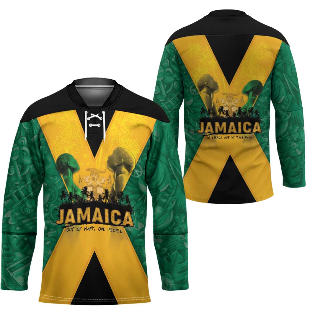 Jamaica Emancipation Day Hockey Jersey Wi Likkle But Wi Tallawah - Wonder Print Shop